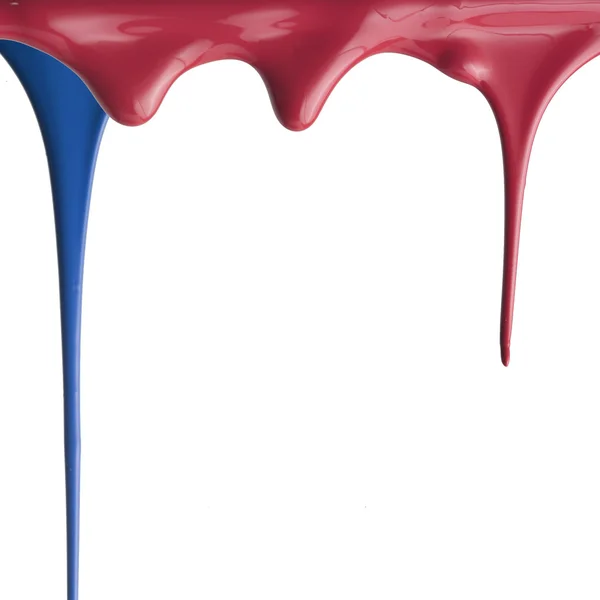 Pouring multiple color paints — Stock Photo, Image