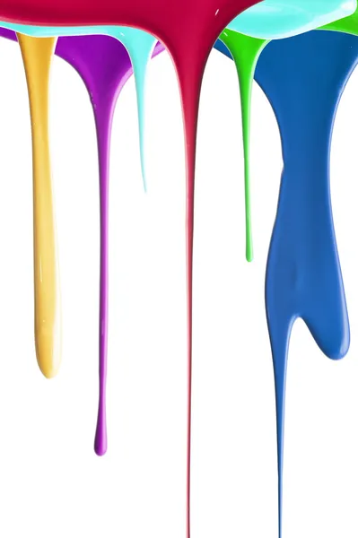 Dripping Paint in multiple colors — Stock Photo, Image