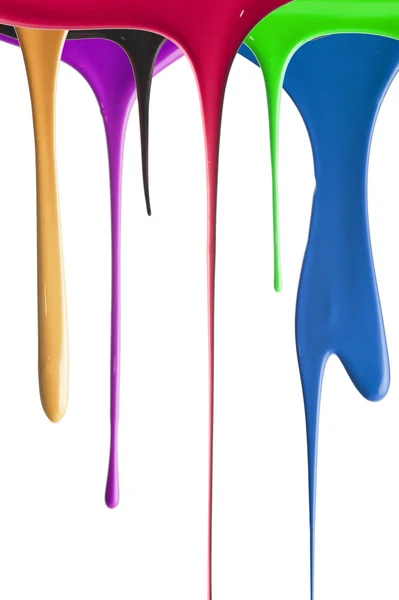 Dripping Paint in multiple colors — Stock Photo, Image