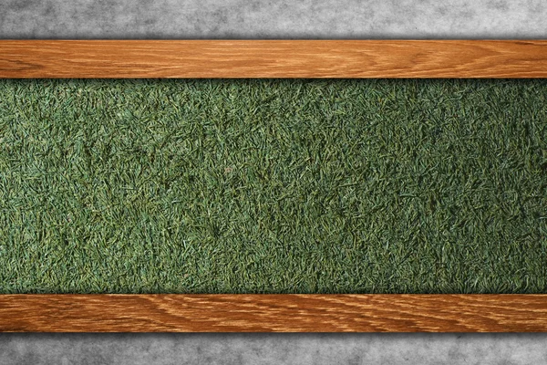 Wood on grass — Stock Photo, Image