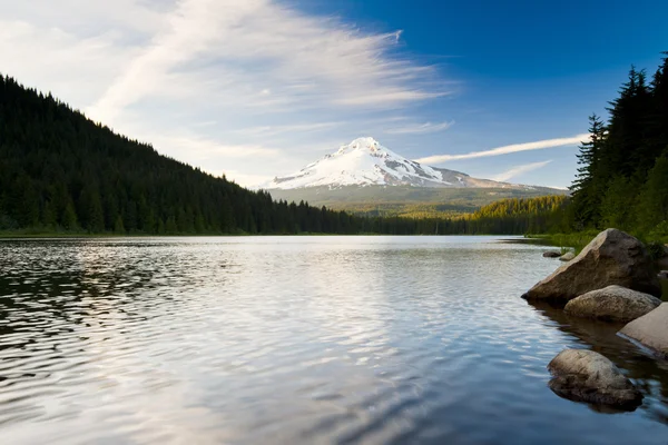 MT hood a trillium jezero v Oregonu — Stock fotografie