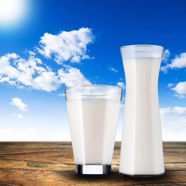 Glasses of milk — Stock Photo, Image