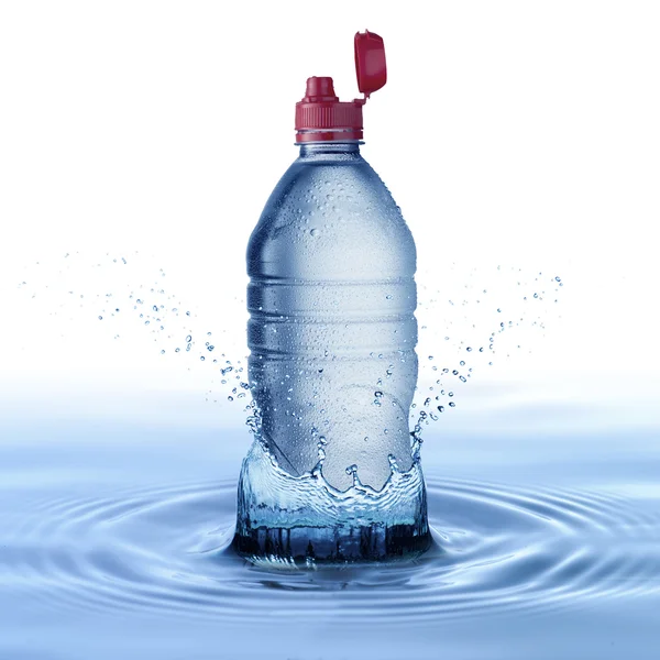 Splash op fles — Stockfoto