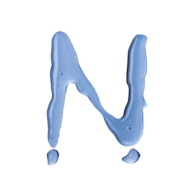 Water Letter N — Stock Photo, Image