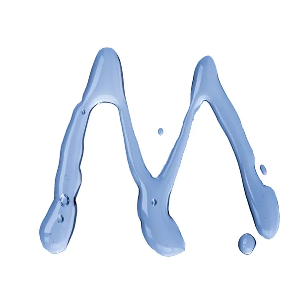 Water Letter M — Stock Photo, Image