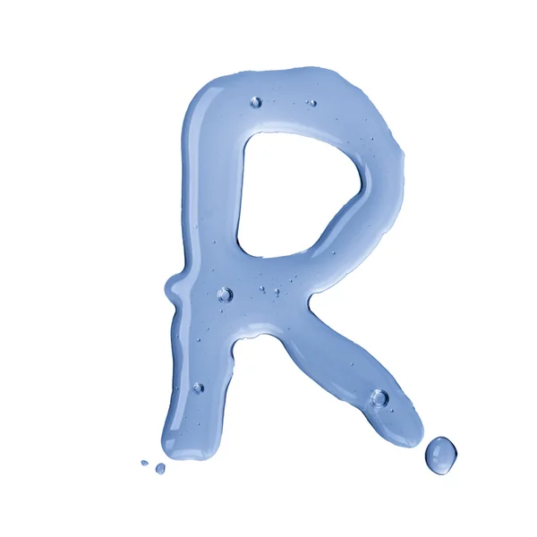 Water Letter R — Stock Photo, Image