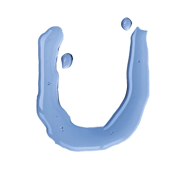 Water Letter U — Stock Photo, Image