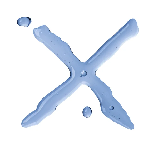 Water Letter X — Stock Photo, Image