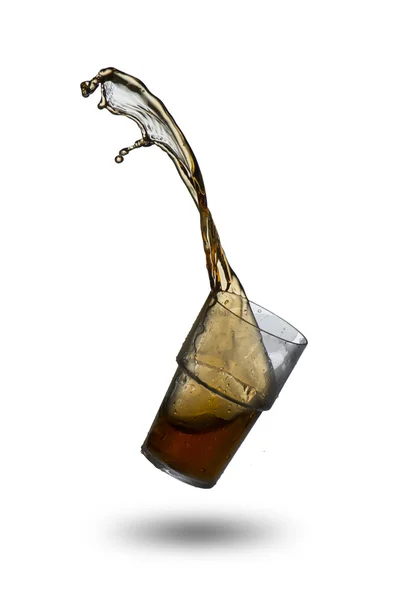 Cola Splash de verre — Photo