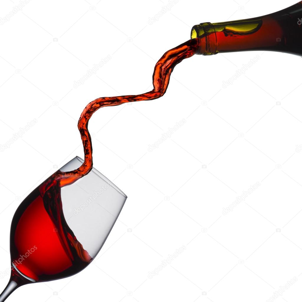 Wine Pour into Glass