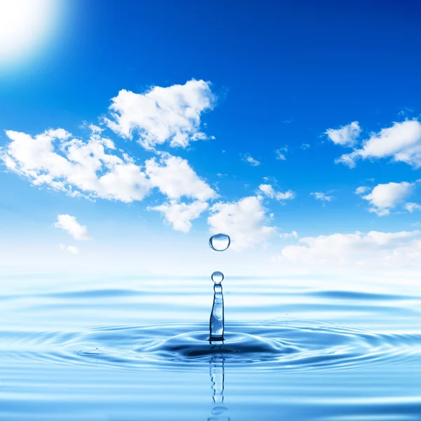 Water droplet met golven — Stockfoto