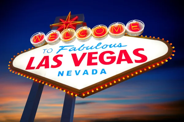 Bienvenido a Las Vegas signo de neón —  Fotos de Stock