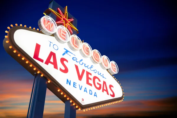 Welcome to Las Vegas neon sign — Stock Photo, Image