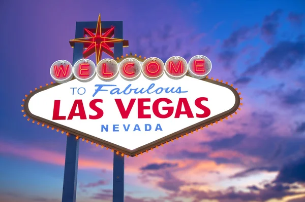 Placa de néon Las Vegas — Fotografia de Stock