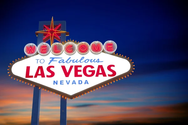 Willkommen bei las vegas neon sign — Stockfoto