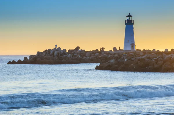 Lighthouse at sunset — Stock Photo, Image