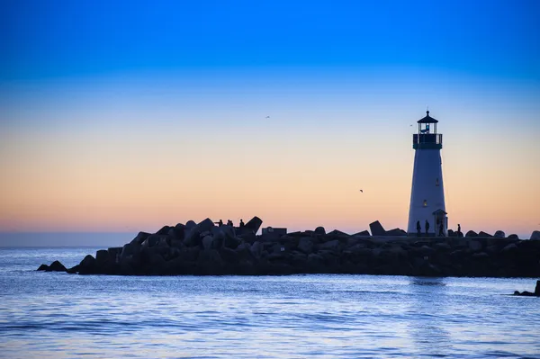 Lighthouse at sunset — Stock Photo, Image