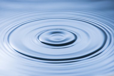Water droplet and water ripple