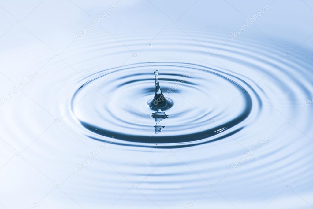 Water droplet and water ripple