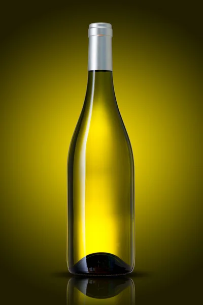 Білий пляшку вина — стокове фото