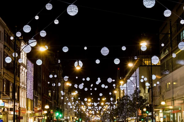 Oxford street vánoční světla 2013 — Stock fotografie