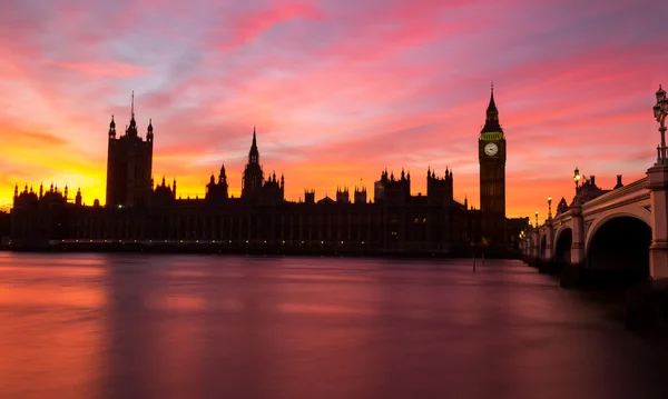 Westminster západ slunce — Stock fotografie