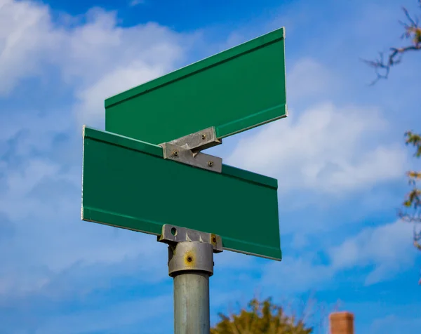 Placas verdes em branco — Fotografia de Stock