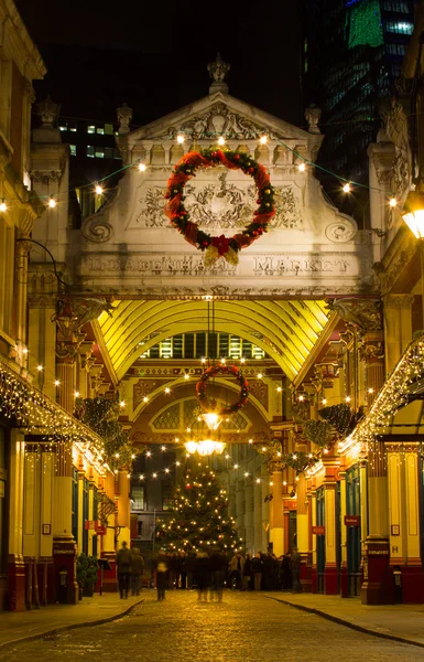Leadenhall Market at christmas — Stock Photo, Image