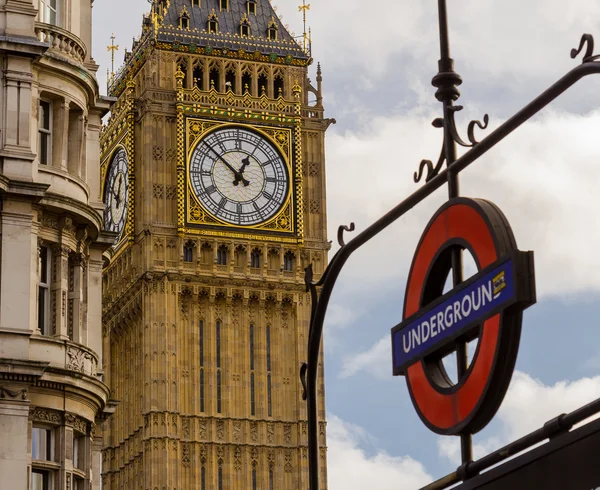 Big Ben and the London Underground — Stock Photo, Image