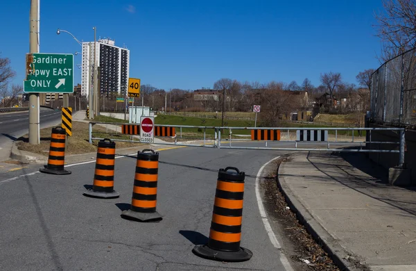 Gardiner expressway uzavřené známky — Stock fotografie