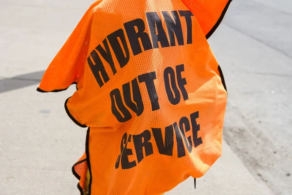 HYDRANT uit gebruik dienst teken — Stockfoto