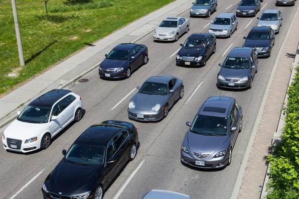 Verkeer wachtrij — Stockfoto