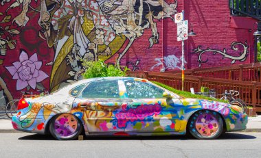 kensington market içinde funky araba