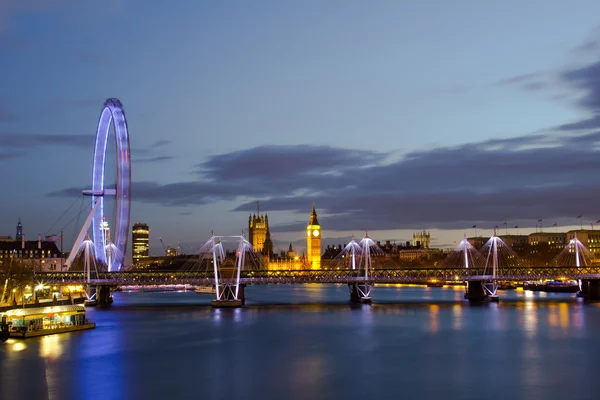 Londen nacht stadsgezicht — Stockfoto