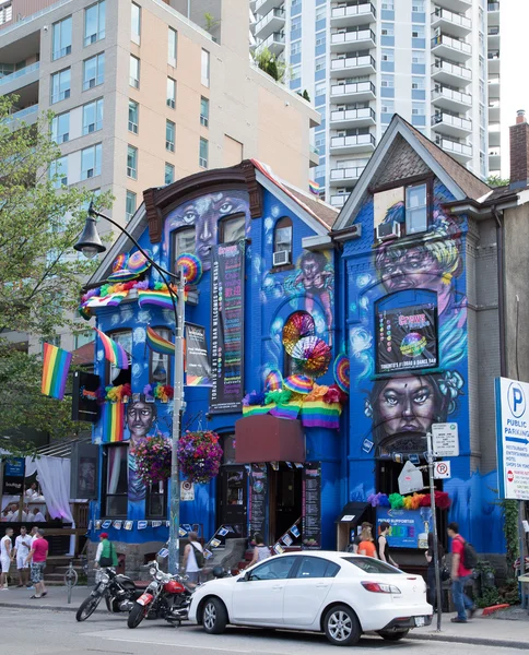 Colorful Building down Church Street — Stock Photo, Image