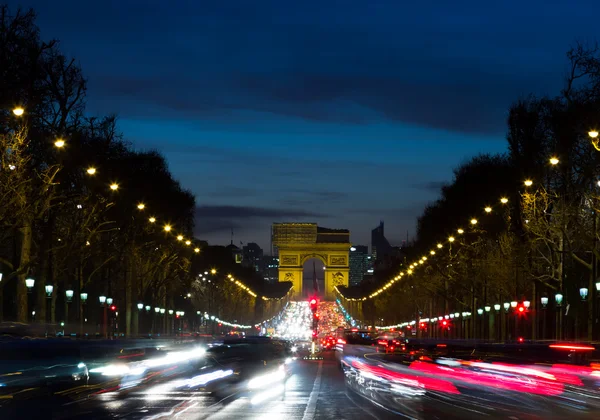 Arc de Triomphe and traffic — Stock Photo, Image