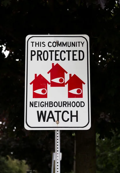 Signo de vigilancia del vecindario — Foto de Stock