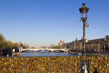 Pont des Arts and Eiffel Tower clipart
