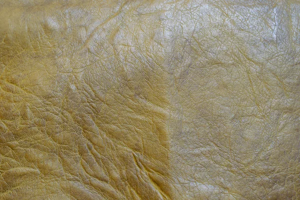 Texture Natural light brown leather close-up — Stock Photo, Image