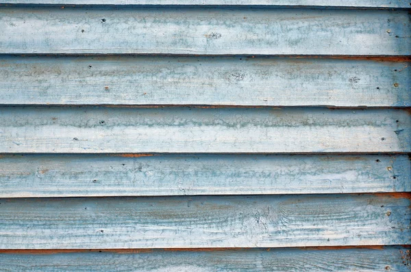 Texture de mur de planches bleues avec peinture floconneuse — Photo