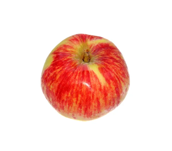 Czerwony dojrzałe jabłko na białym tle — Zdjęcie stockowe