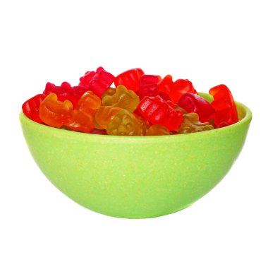 ayılar izole olarak çok renkli çiğneme marmelat