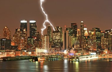 Manhattan midtown manzarası, gece