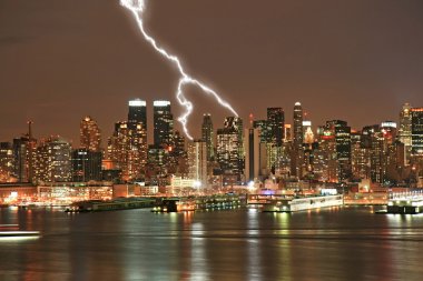 Manhattan midtown manzarası, gece