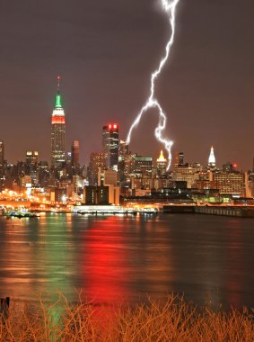 Manhattan midtown manzarası, gece