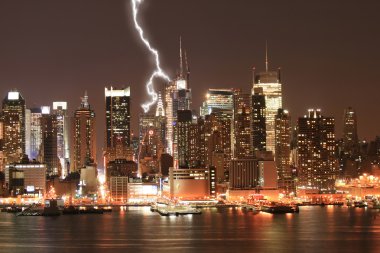 Manhattan midtown manzarası, gece