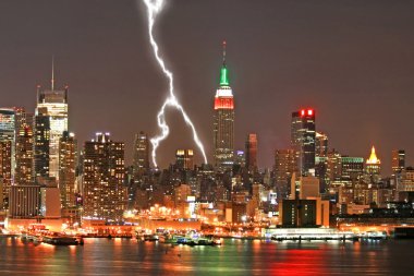 Manhattan midtown manzarası, gece