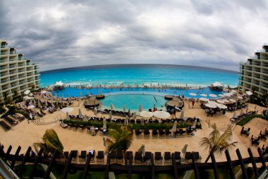 Cancun Lüks beach Resort'ta plaj ön