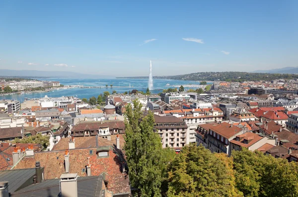 The city of Geneva in Switzerland, an aerial view — Stock Photo, Image