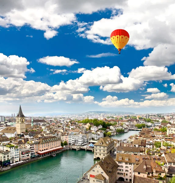 The aerial view of Zurich city — Stock Photo, Image